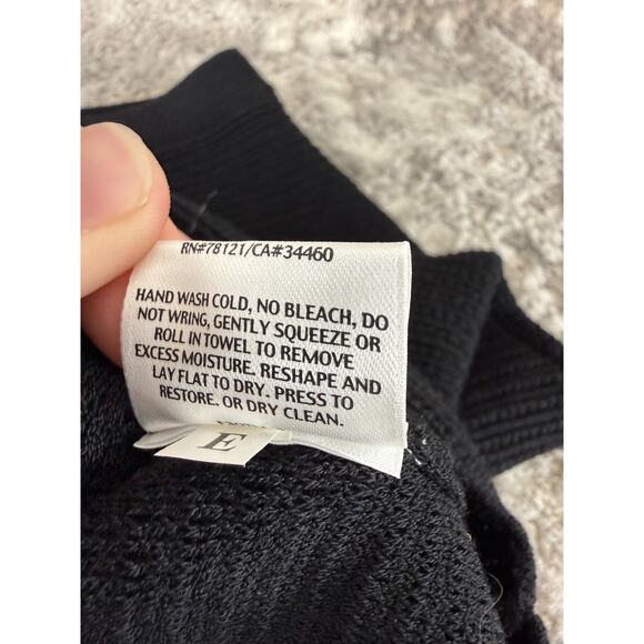 Eileen Fisher Plus Sz 3X Wool Italian Yarn Minimalist Career Skirt Black Pull On - Picture 6 of 7